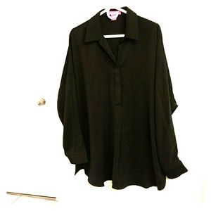 Catherine long sleeve split neck blouse